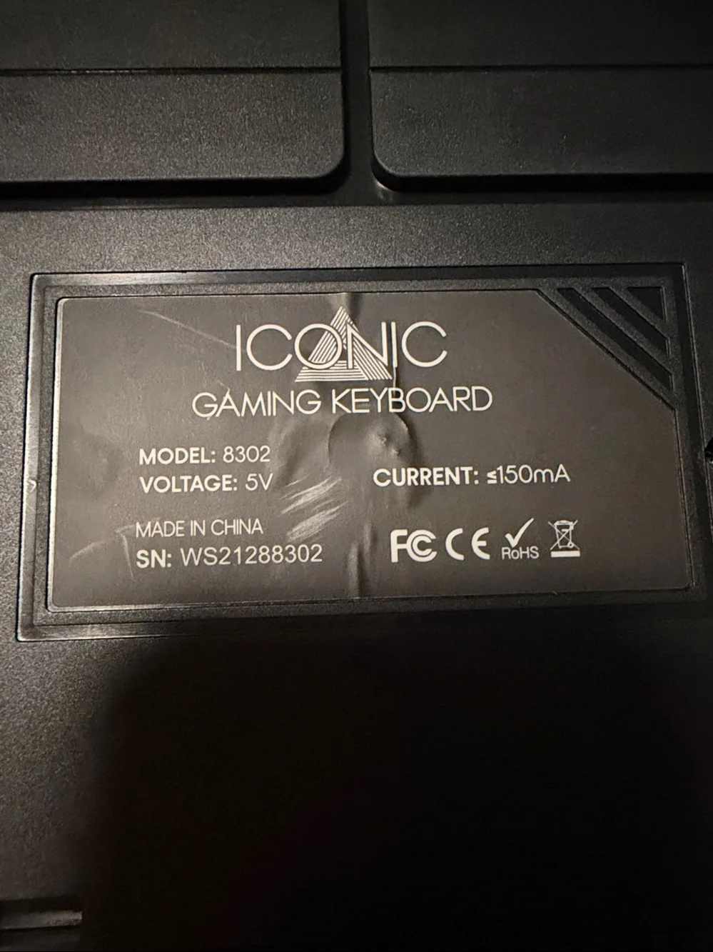 ICONIC Black Wired USB Gaming Keyboard